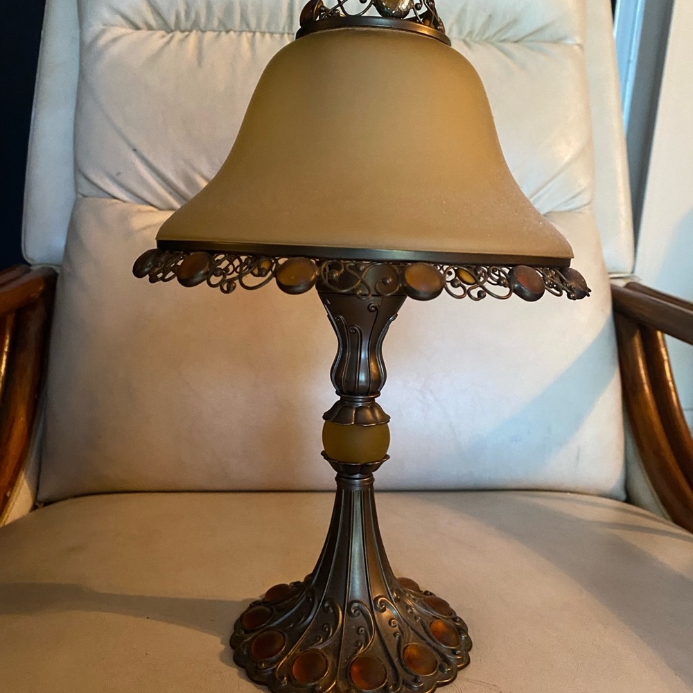 Table Tea Candle Lamp Elegant Bronze